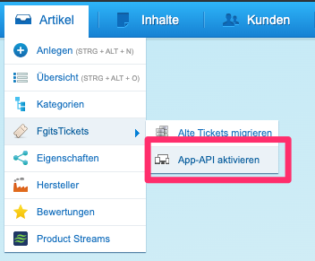 Einrichtung im SW-Backend starten